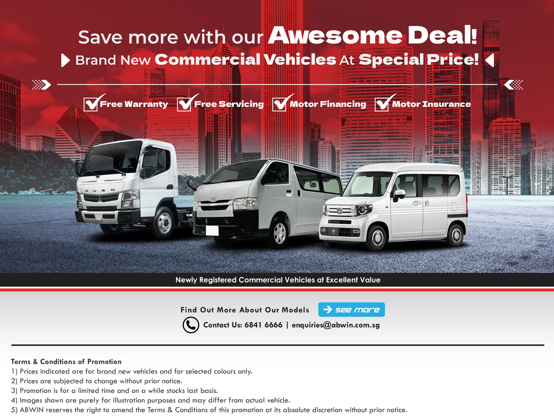 Brand New Commercial Vehicles in Singapore